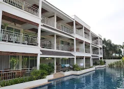 Large balcony overlooking the pool and gardens